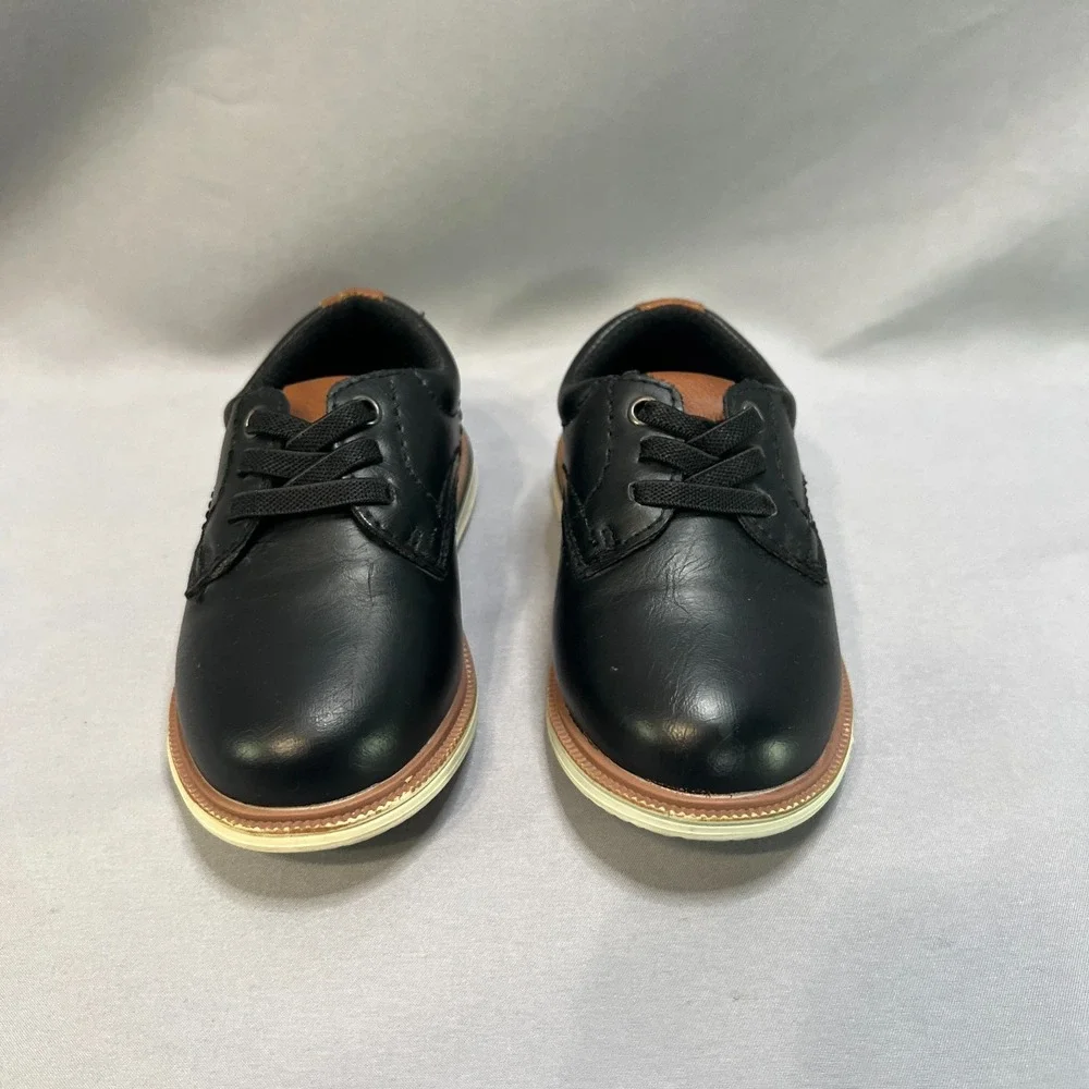 Max + Jake‎ Mix NO. 6 Boys US 6 Oxford Shoes Black Brown Leather Lace Up 2-Pairs